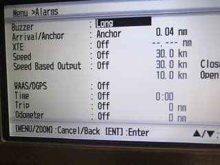 navionics anchor alarm